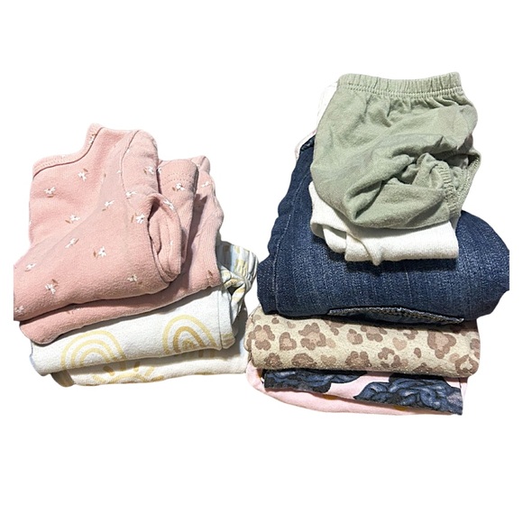 Baby Girl Clothing Lot 25+ Pc 3–9 Month Sleepers Rompers Pants Tops Mixed Brands - Picture 10 of 11